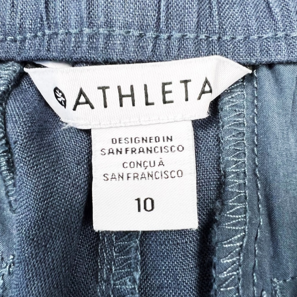 Athleta Voyager Linen Pant 10 Granite Blue - Picture 9 of 9